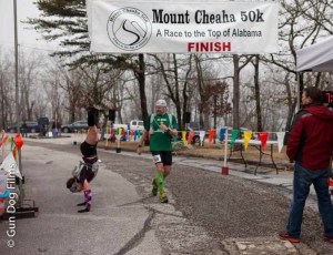 The finish. Ran with Leah for the last couple of miles and she pulled an awesome cartwheel!