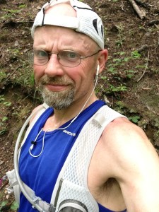 At mile 18. Questioning my sanity