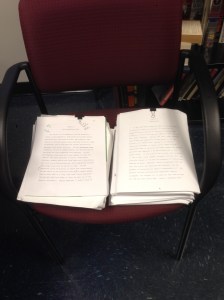 The book manuscript ready to go out