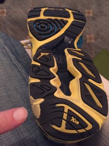 less than 75 miles in this shoe and you see the wear