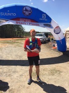 At the finish of Lake Martin 100. I did it.
